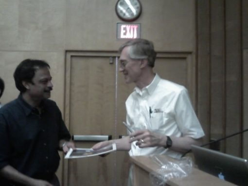 Dr. John Mather, after his presentation at GSFC on June 2009