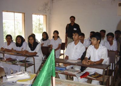 Visiting a school in Kozhikode, Kerala during the Mid-Year Fulbright Conference, India, Jan 2005