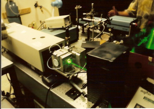 Frequency Doubled Laser beam at 532 nm (Quanta-Ray GCR-11)