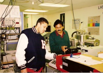 Aligning the dye laser beam