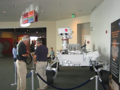 Curiosity rover model front view