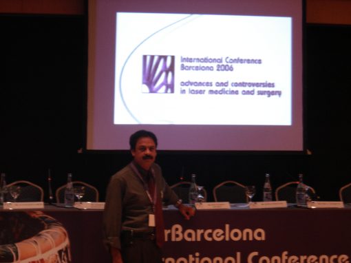 P. Misra at the Laser Barcelona 2006 International Conference in Barcelona, Spain, Sep. 2006