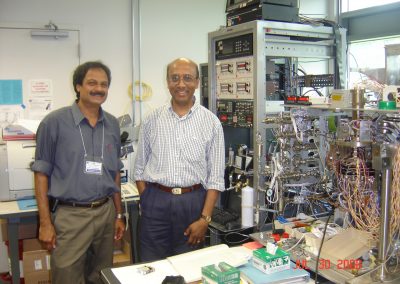 Prof. Misra with Mr. Kiran Patel in one of the laboratories in Code 699 at NASA GSFC, July 2008