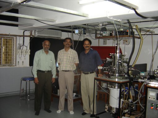 Professor Misra with N. Periasamy of TIFR and Dr. G.N. Patwari at IIT Bombay, India (2005)