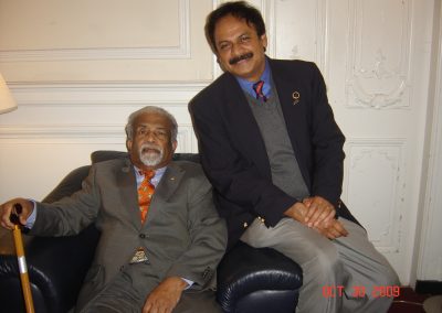 Prof. Misra with Prof. E.C.G. Sudarshan, eminent particle physicist based at the University of Texas at Austin.