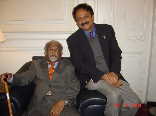 Prof. Misra with Prof. E.C.G. Sudarshan, eminent particle physicist based at the University of Texas at Austin.