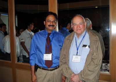 Dr. Misra with 1976 Physiology/Medicine Nobel Laureate Dr. Blumberg during the AbSciCon 2010