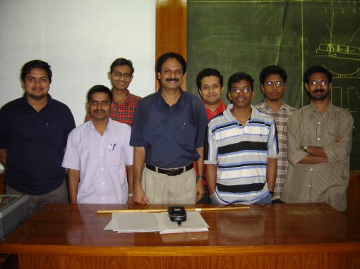 Professor Misra with graduate students of the Department of Chemical Sciences at TIFR
