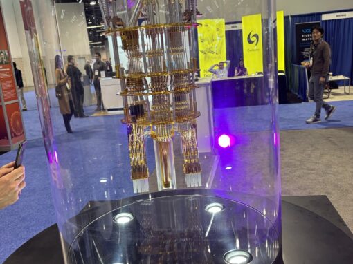 A 1/2 scale model of a 64-qubit Superconducting Quantum Computer at APS Global Physics Summit March 2025