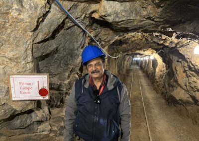 Dr. Misra Touring a Mine at the Colorado School of Mines during the SPS Congress Fall 2025