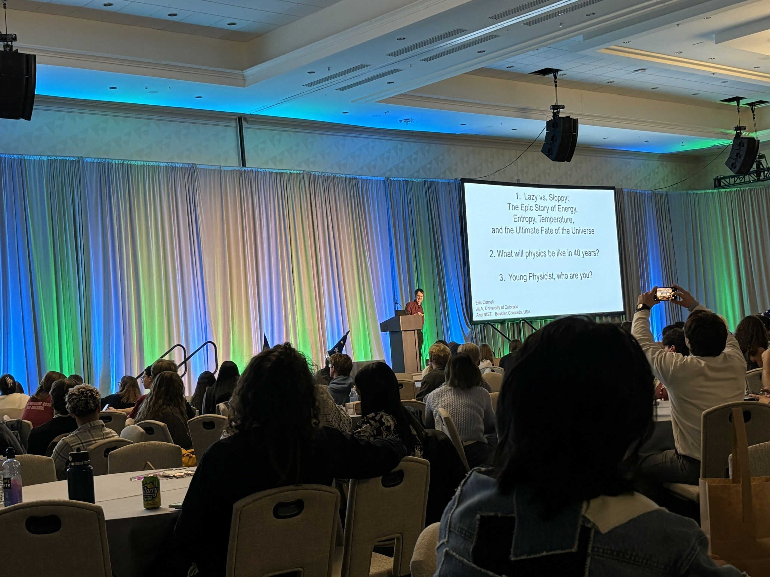 Nobel Laureate Dr. Eric Cornell Giving a Plenary Talk at the SPS Congress Fall 2025