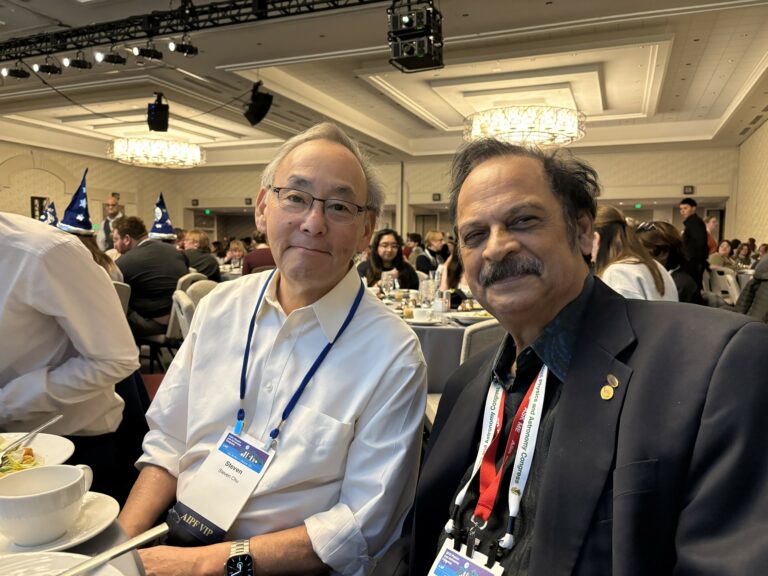 Nobel Laureate Dr. Steven Chu with Dr. Misra at the SPS Congress Fall 2025